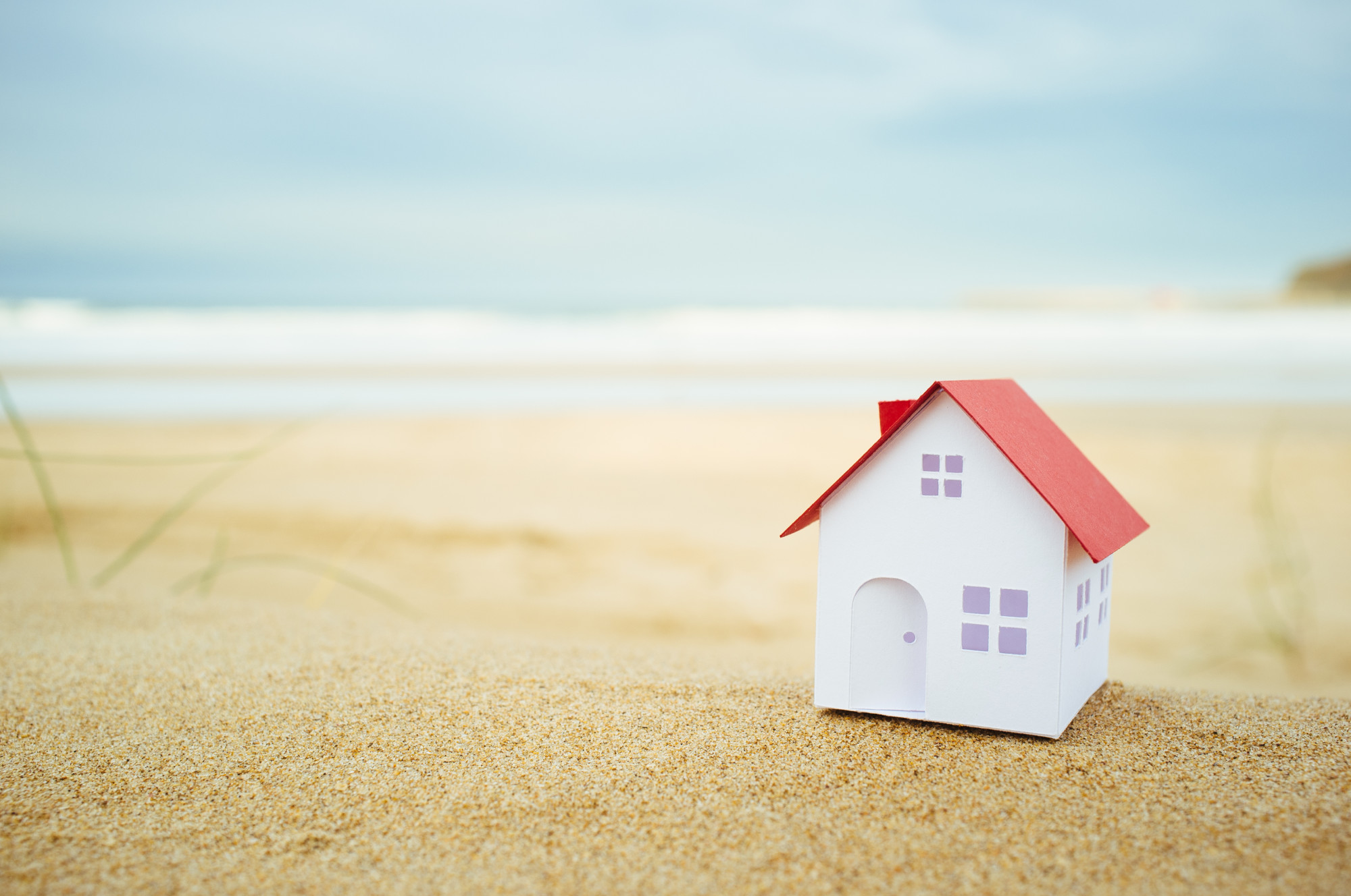 model home on beach