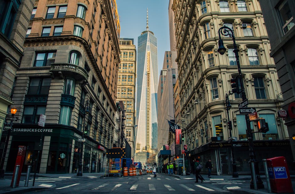 city street with buildings